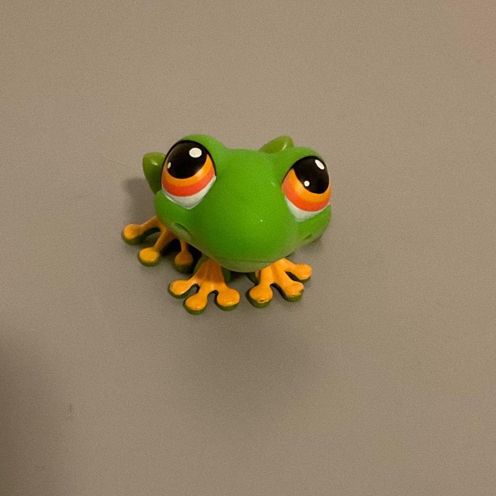Lps #264 Green Frog with Orange Eyes Pet Shop